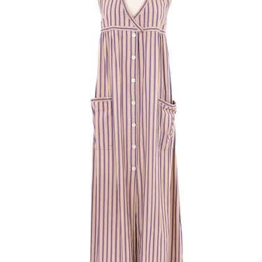 Yves Saint Laurent Striped Sleeveless Tent Dress