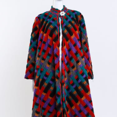 Check Stripe Swing Coat