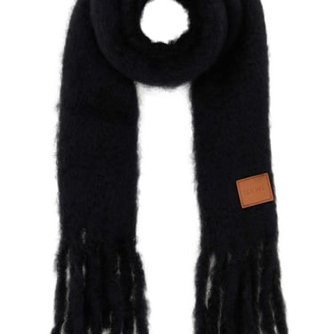 Loewe Women Black Mohair Blend Scarf