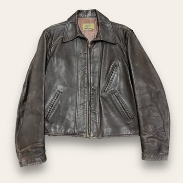 Vintage 1950s WALKER'S Horsehide Leather Jacket ~ L