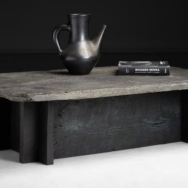 Slate Coffee Table / Ceramic Vase