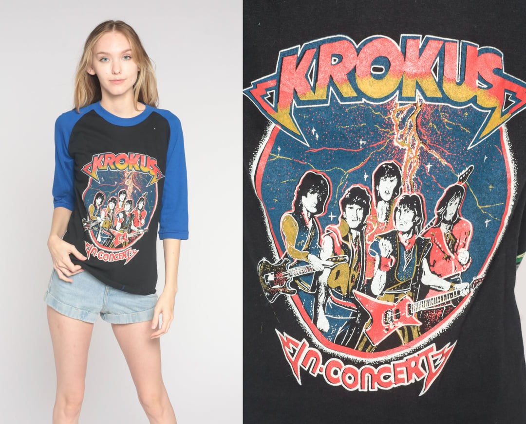 Vintage Krokus Shirt 80s Tour T Shirt Band Concert Shirt | Shop