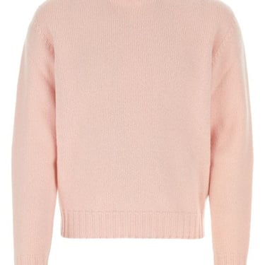 Palm Angels Man Pastel Pink Wool Blend Sweater