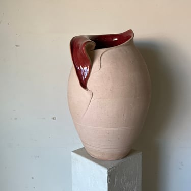 1980s Oversize George Tudzarov Sculptural Art Pottery Vase 