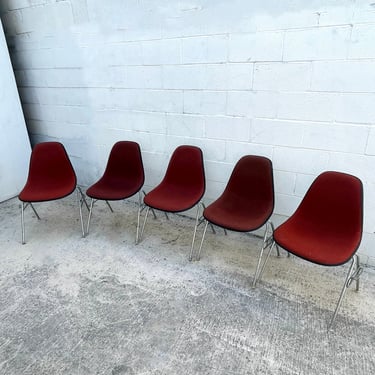 Red Eames for Herman Miller Stacking Chairs