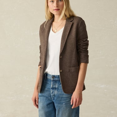 Inlet Knit Blazer in Deep Brown Heather