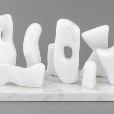 Joan Shapiro Abstract Group Alabaster Sculpture