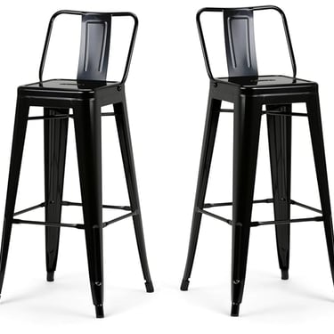 Rayne Industrial Black Metal 30" Metal Bar Stool (Set of 4) FFW258-689