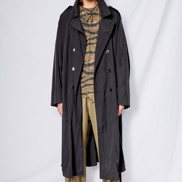 Black Taslan Trench Coat