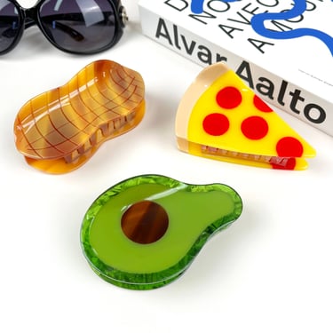 Acetate Fun Food Hair Clip Avocado Peanut Claw Clips