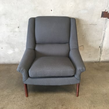 Vintage Mid Century Lounge Chair with New Upholstery