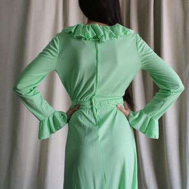 mint green vintage dress Mint Green Floral 18th Century Stays main image 1