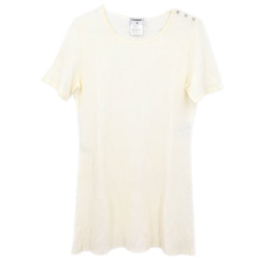 Chanel 1999 Short Sleeve Top White #42