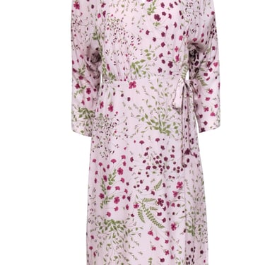 Joie - Lilac Floral Print Wrap Dress Sz S