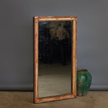 Late 18th/Early 19th Century French Rectangular Mirror with Exposed Boule Undercoat