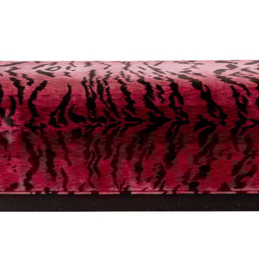 Pink Leopard Velvet Bench