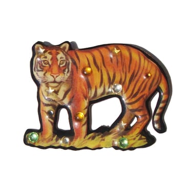 Vintage Tiger Brooch DftD Copper Decoupage – Designs from the Deep 