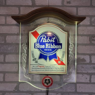 Vintage Lighted Pabst Blue Ribbon Beer Sign 