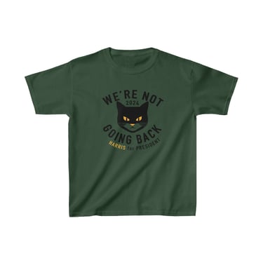 Kids' Tee - &quot;We're Not Going BacK&quot; Black cat (Printify)