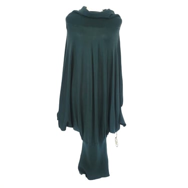 New! Rachel Roy Sweater Dress Roll Neck Oversized Body Contour Green SEXY Sz M 
