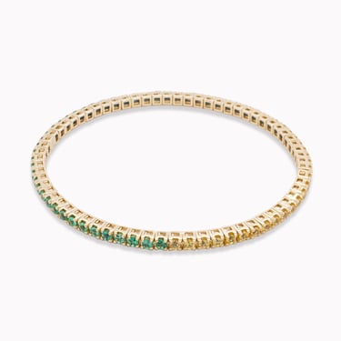 Emerald & Yellow Sapphire Tennis Bracelet