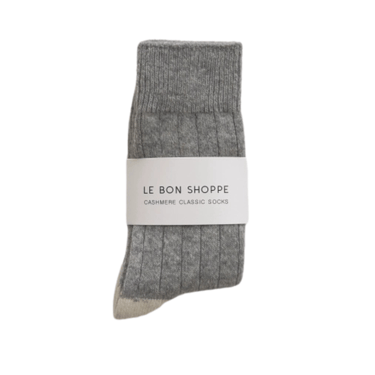 Le Bon Shoppe Classic Cashmere Socks - Grey Melange