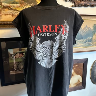 Vintage 1990s Harley Davison T-Shirt  S-XXL Sleeveless 