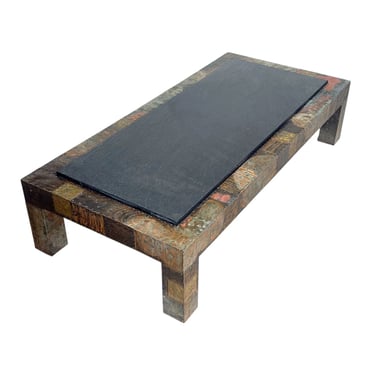 Paul Evans Patchwork Coffee Table w/Slate Top, 1970