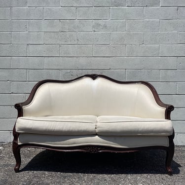 Antique Loveseat Sofa Couch Bench Settee French Provincial Boudoir Vintage Regency Entry Way Chippendale Sofa Shabby Chic Victorian Seating 