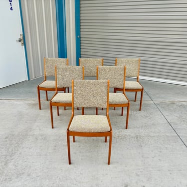 1960s Danish Modern Teak Dining Chairs- Set of 7 