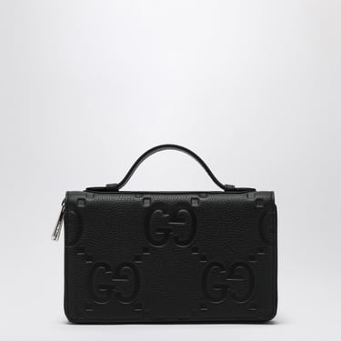 Gucci Black Document Holder In Jumbo Gg Men