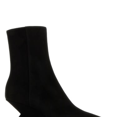 The Attico Women Black Suede Cheope Ankle Boots