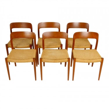 Set of 6 Moller Model 75 Dining Chairs