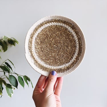 Vintage African Woven Wall Basket 