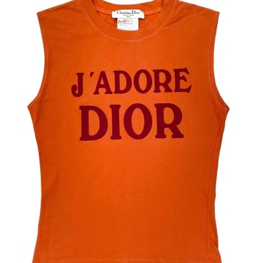 Dior Orange Logo Tank Top