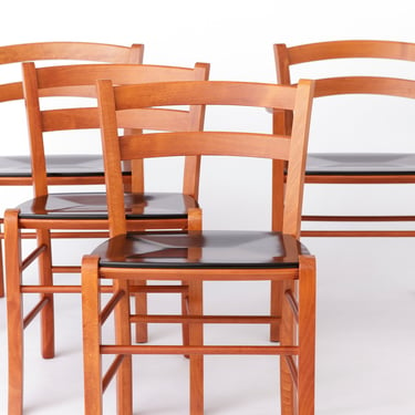 Set of 4 Vintage Marocca Dining Chairs by Vico Magistretti for DePadova - 1987 Italian Design 