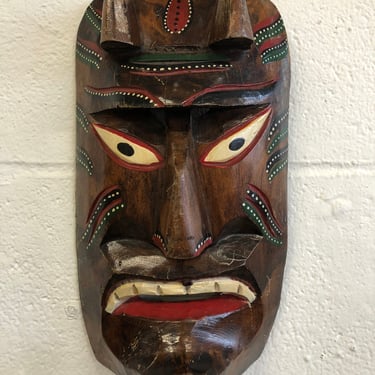 Asian Mask with Horns