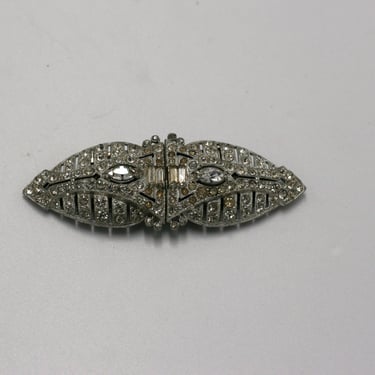 vintage rhinestone shoe clips/brooch 