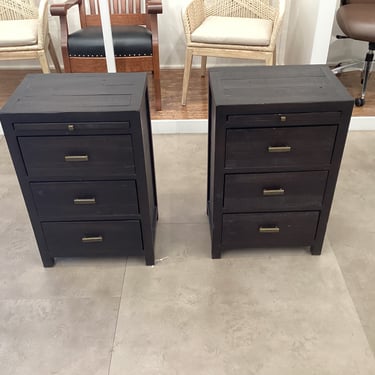 Pair of Farmhouse Style Nightstands
