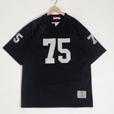 Vintage 1990's Oakland Raiders Howie Long Black Football Jersey Sz. 56