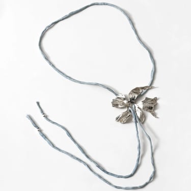 Flower Cord Necklace in Light Blue - Wolf Circus