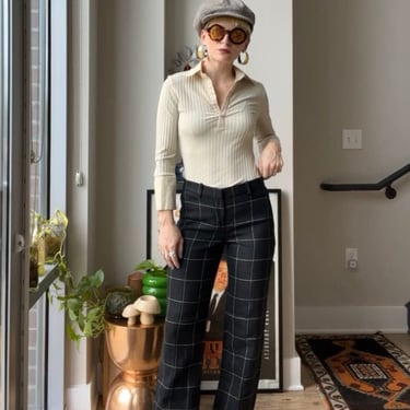 RL Check Linen Tweed Trousers 