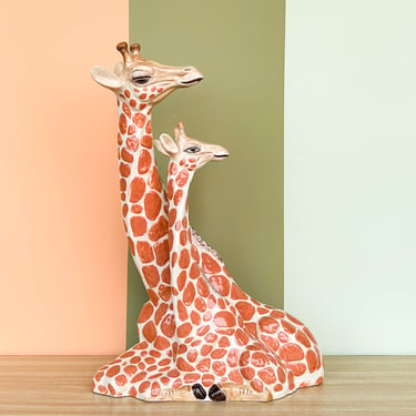 Sweet Ceramic Giraffe Family