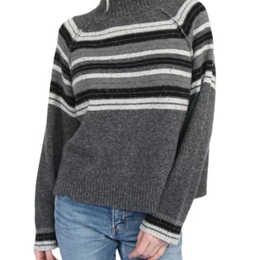 Collaboration Macie Turtleneck Sweater in Silver and black