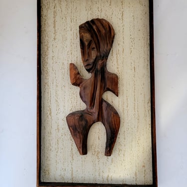 Witco Wood Lady Framed Plaque / Picture 