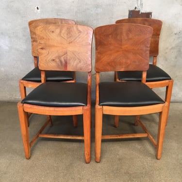 Set of Four Burlwood Chairs