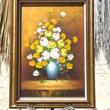 Oil on Canvas Bouquet of Flowers - Edwards