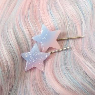 Kawaii Hair Clip Pastel Star Barrette Bobby Pin 