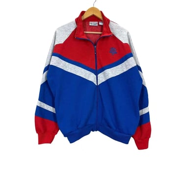 Vintage 90's MacGregor Colorblock Track Jacket Pullover Sweatshirt Size XL