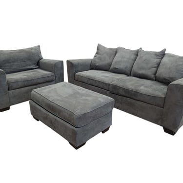 Gray Couch w/ Bed, Chair & Ottoman